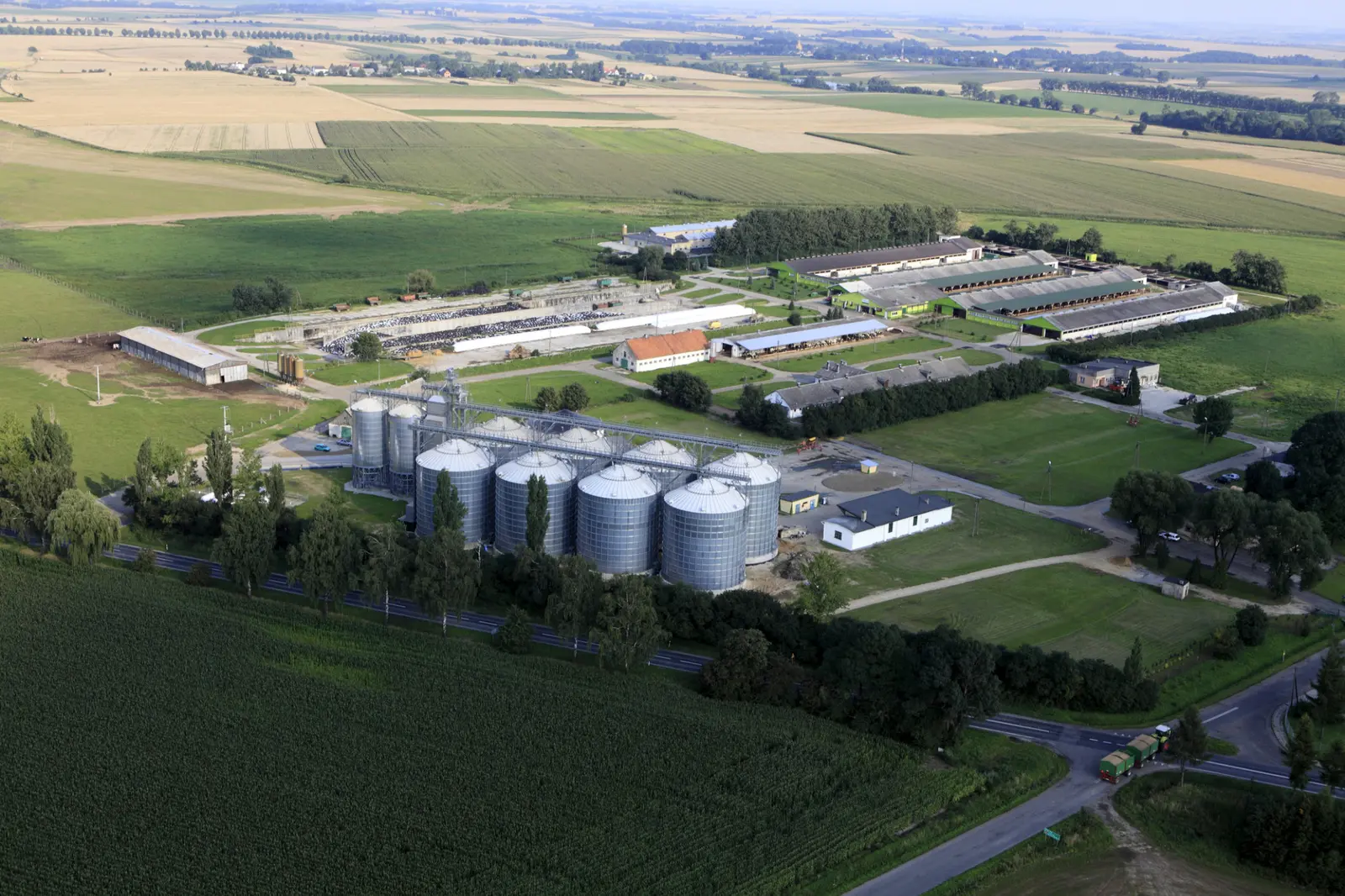 Commercial grain handling and storage facility
