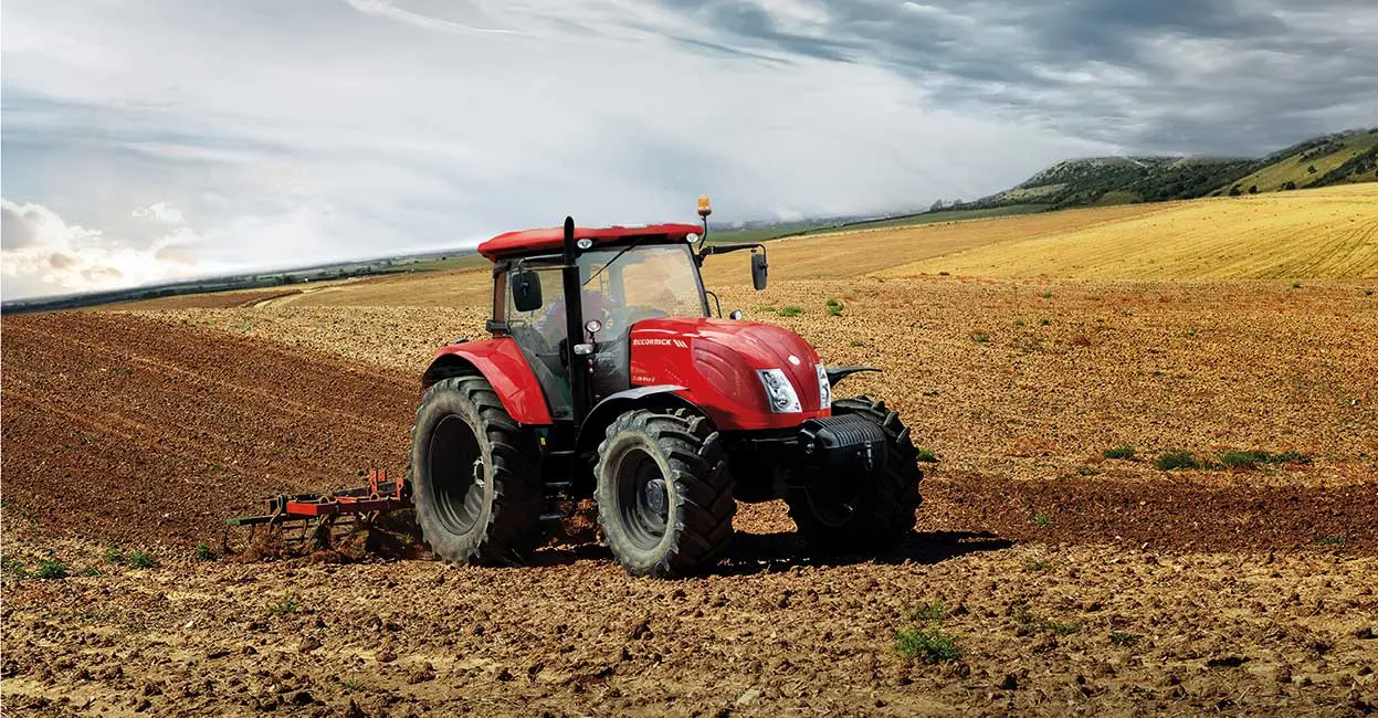 McCormick tractor working in a commercial field