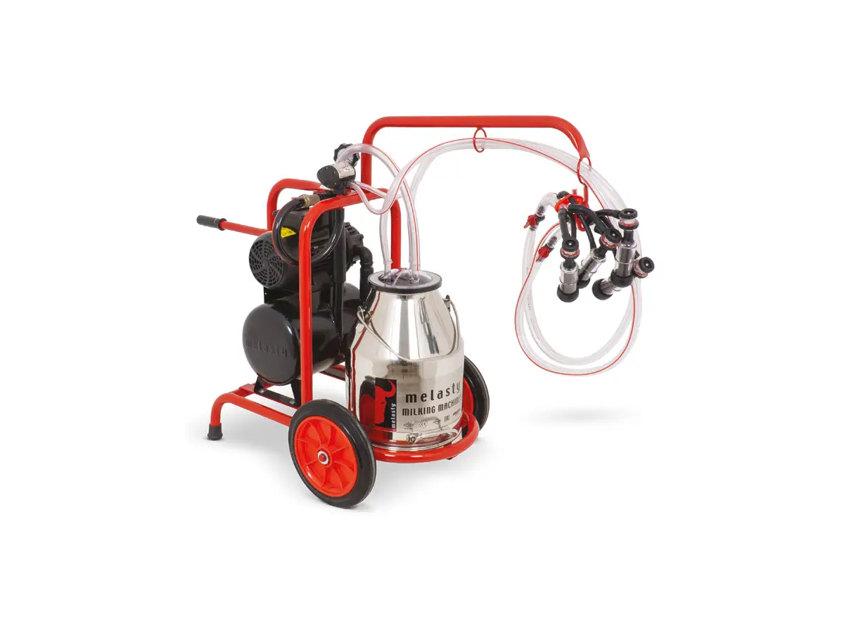 Melasty portable milking machine configured for sheep and goats